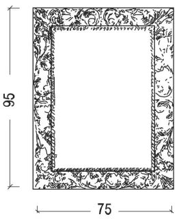 Зеркало Armadi Art NeoArt 516-м 75 см массив дерева серебро